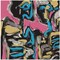 Ink and oil abstract 02 Square 24x24 Canvas - Corporate Office Art
